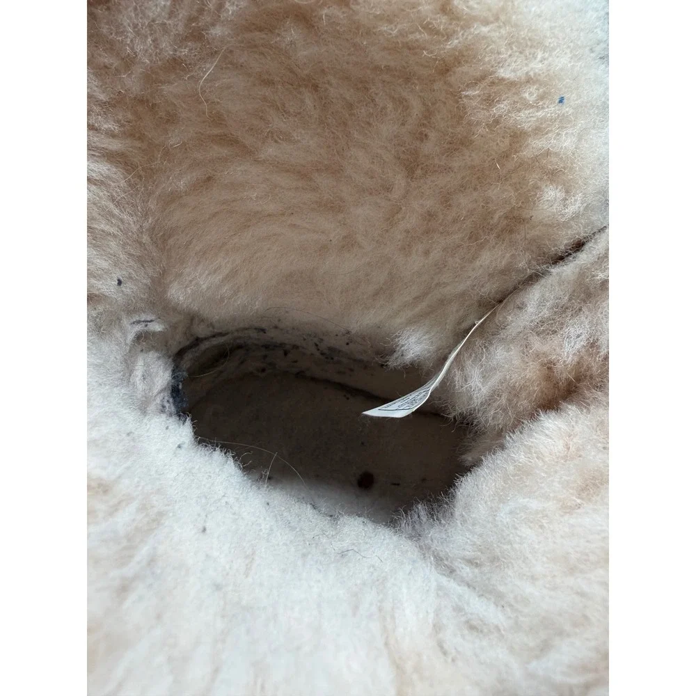 UGG Adirondack Boot III Fluff Waterproof Brown Leather Suede Pom‎ Pom Womens 9